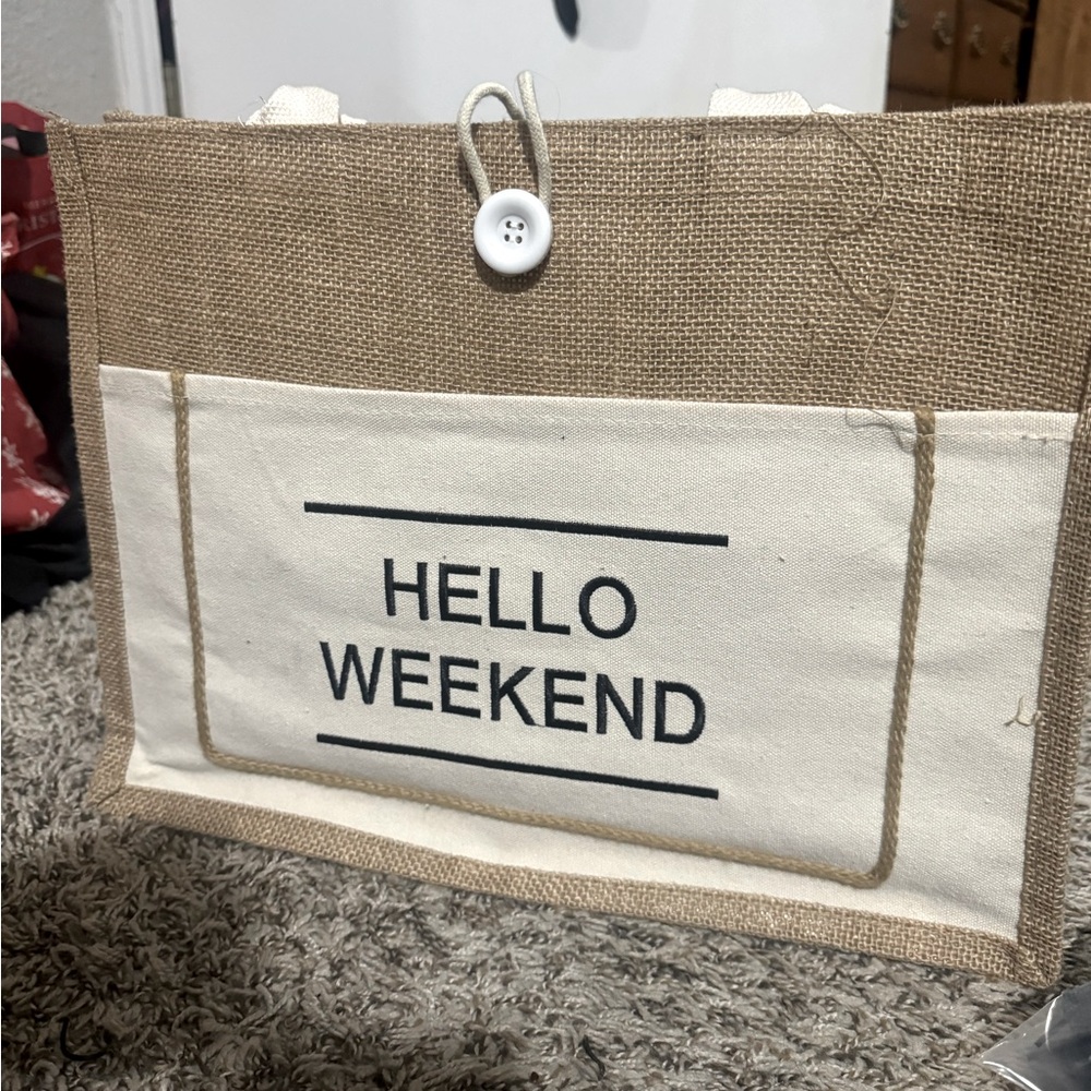 ‘Hello Weekend’ small tote bag